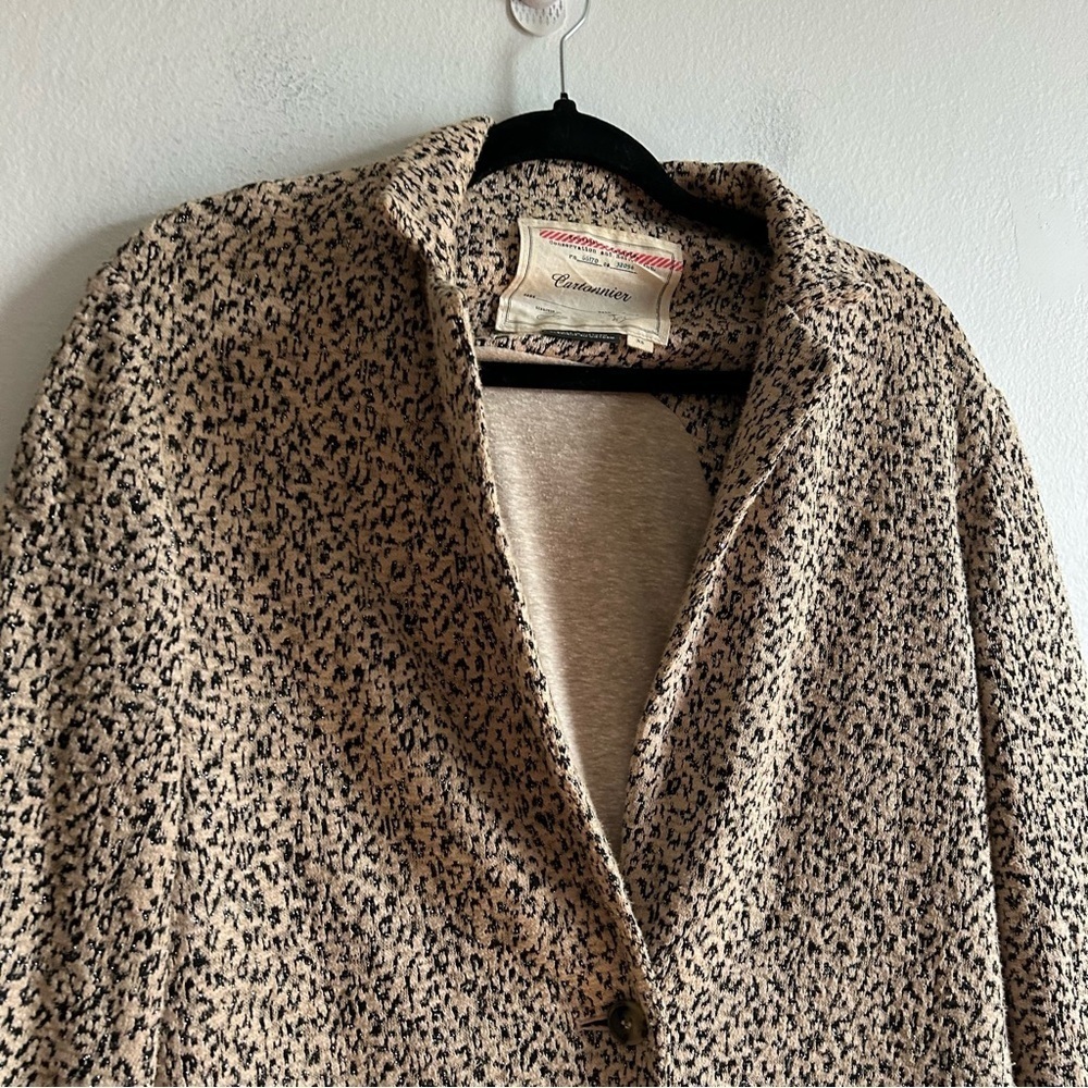 Anthropologie Cartonnier Sz XS Leopard Metallic Relaxed Coat - Picture 3 of 13